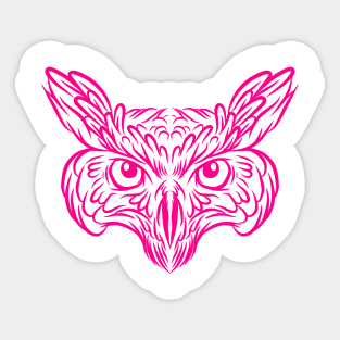 Pink owl Sticker